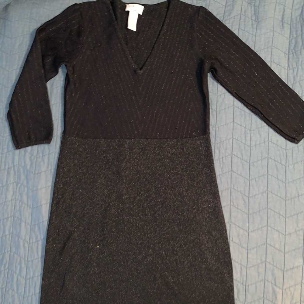Carmen Marc Valvo Black Sparkly Dress, Size Large